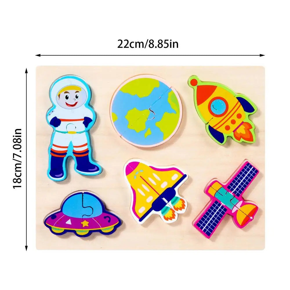 Montessori Puzzles Educational Toys for Baby Puzzle Board Jigsaw Game Wooden Geometric Shapes Puzzles for Kids Birthday Gifts