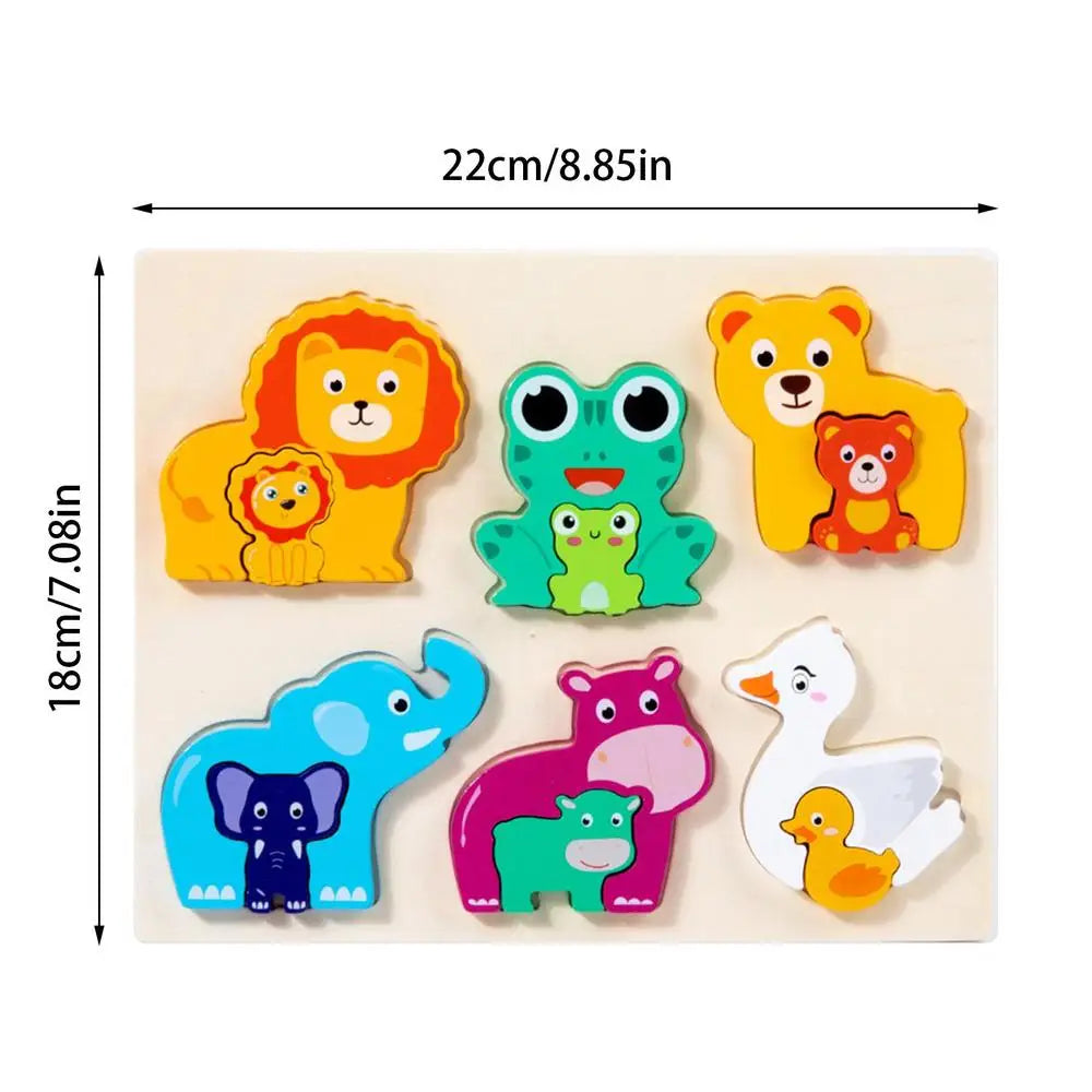 Montessori Puzzles Educational Toys for Baby Puzzle Board Jigsaw Game Wooden Geometric Shapes Puzzles for Kids Birthday Gifts