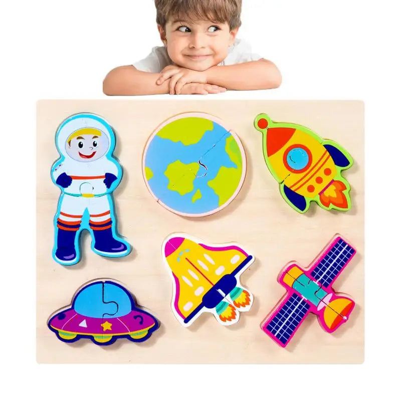 Montessori Puzzles Educational Toys for Baby Puzzle Board Jigsaw Game Wooden Geometric Shapes Puzzles for Kids Birthday Gifts